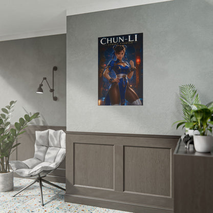 Chun-Li Poster, Street Fighter Wall Art, Gaming Print, Bedroom Decor