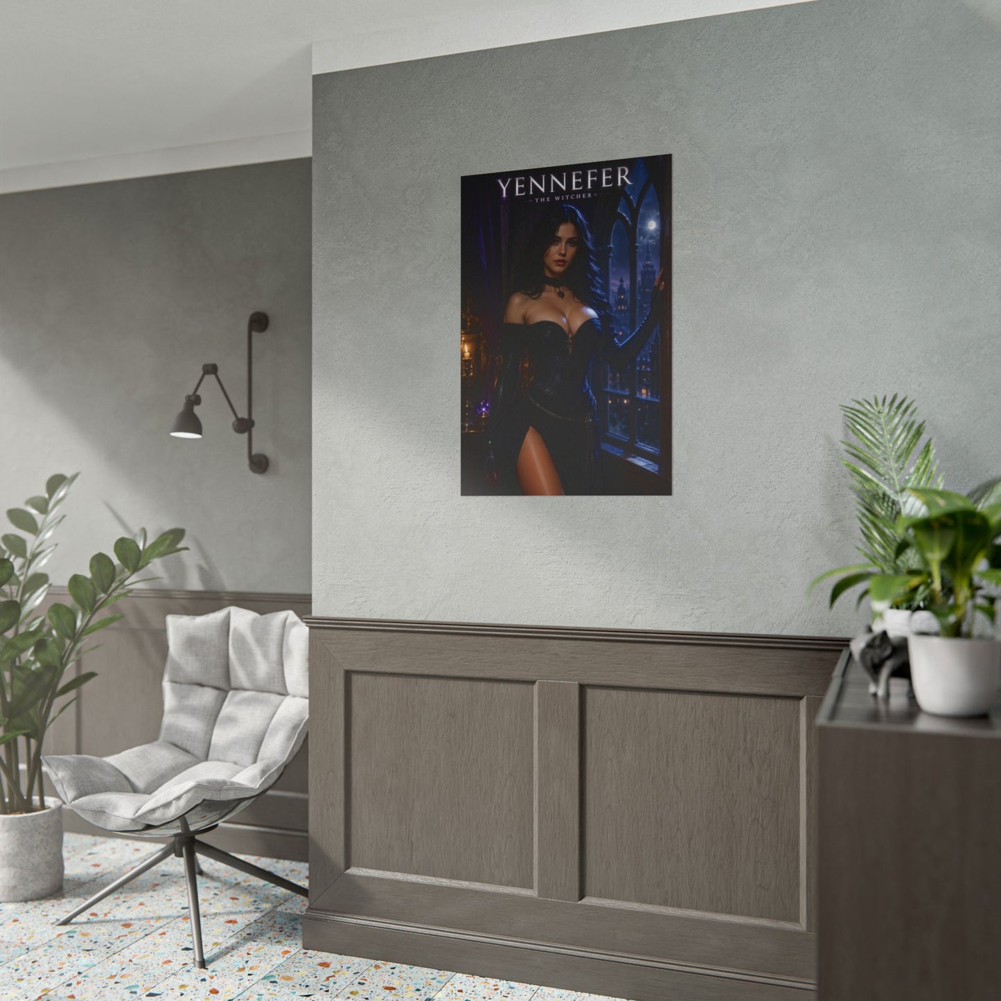 Yennefer Poster, Witcher Gaming Wall Art, Fantasy Poster, Bedroom Decor