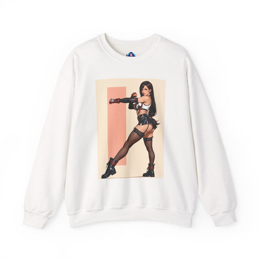 Tifa Lockhart Sweatshirt, FF7 Heldin Rundhalsausschnitt, Gaming-Streetwear für Sammler