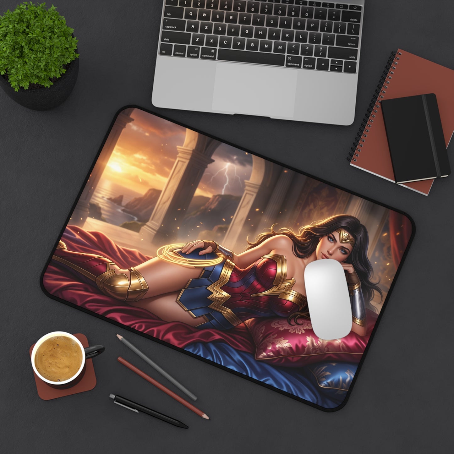 DC Comics Mouse Pad, Wonder Woman Desk Mat, Large Pad
