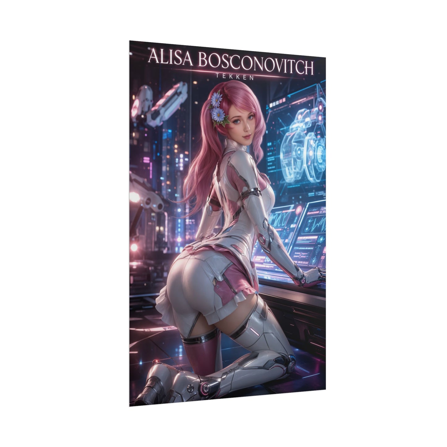 Alisa Bosconovitch Poster, Tekken Wall Art, Gaming Print, Sci Fi Decor