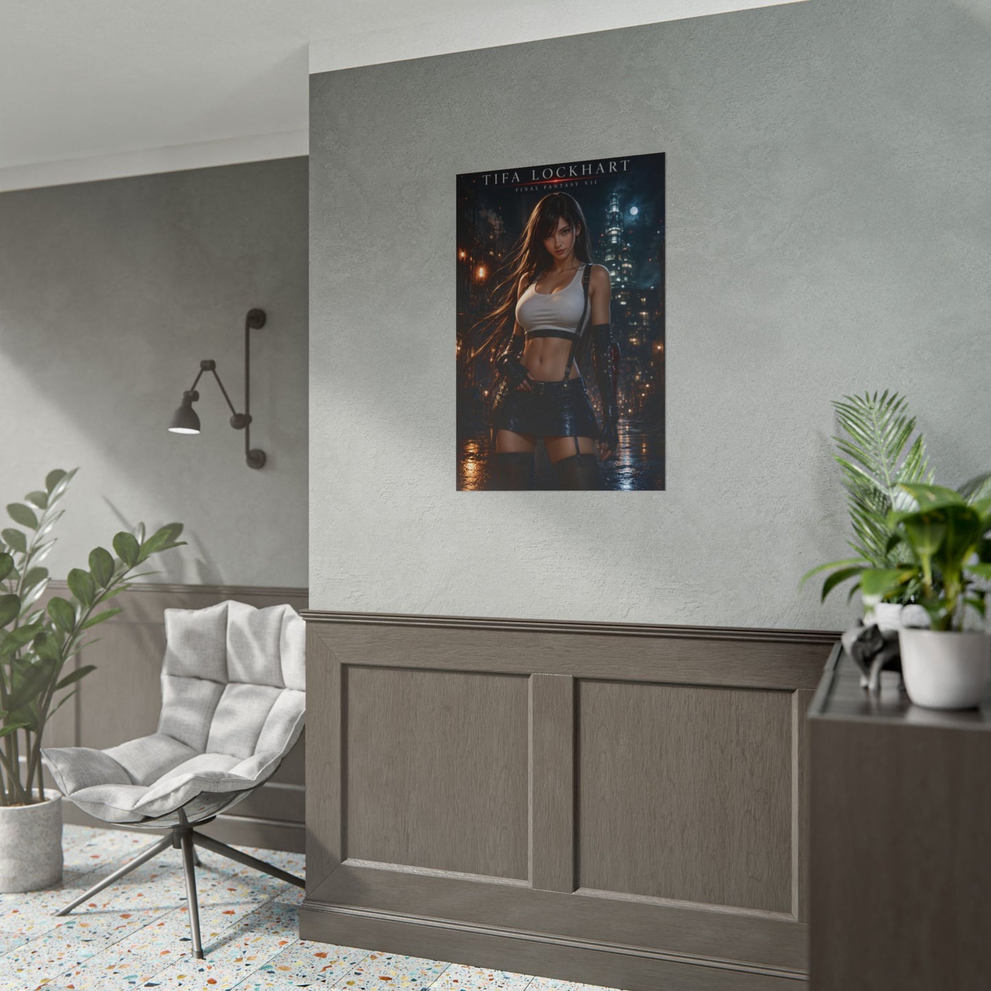 Tifa Lockhart Poster, Final Fantasy Art Print, Gaming Wall Decor