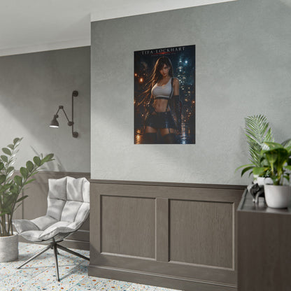 Tifa Lockhart Poster, Final Fantasy Art Print, Gaming Wall Decor