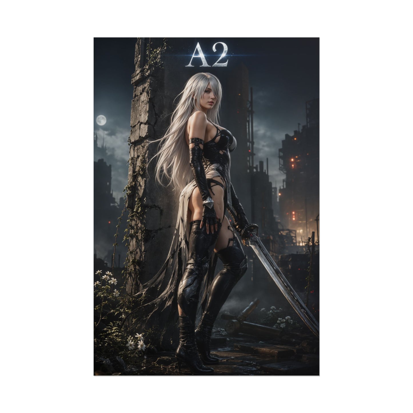 NieR Automata A2 Android Poster Video Game Wall Art Print