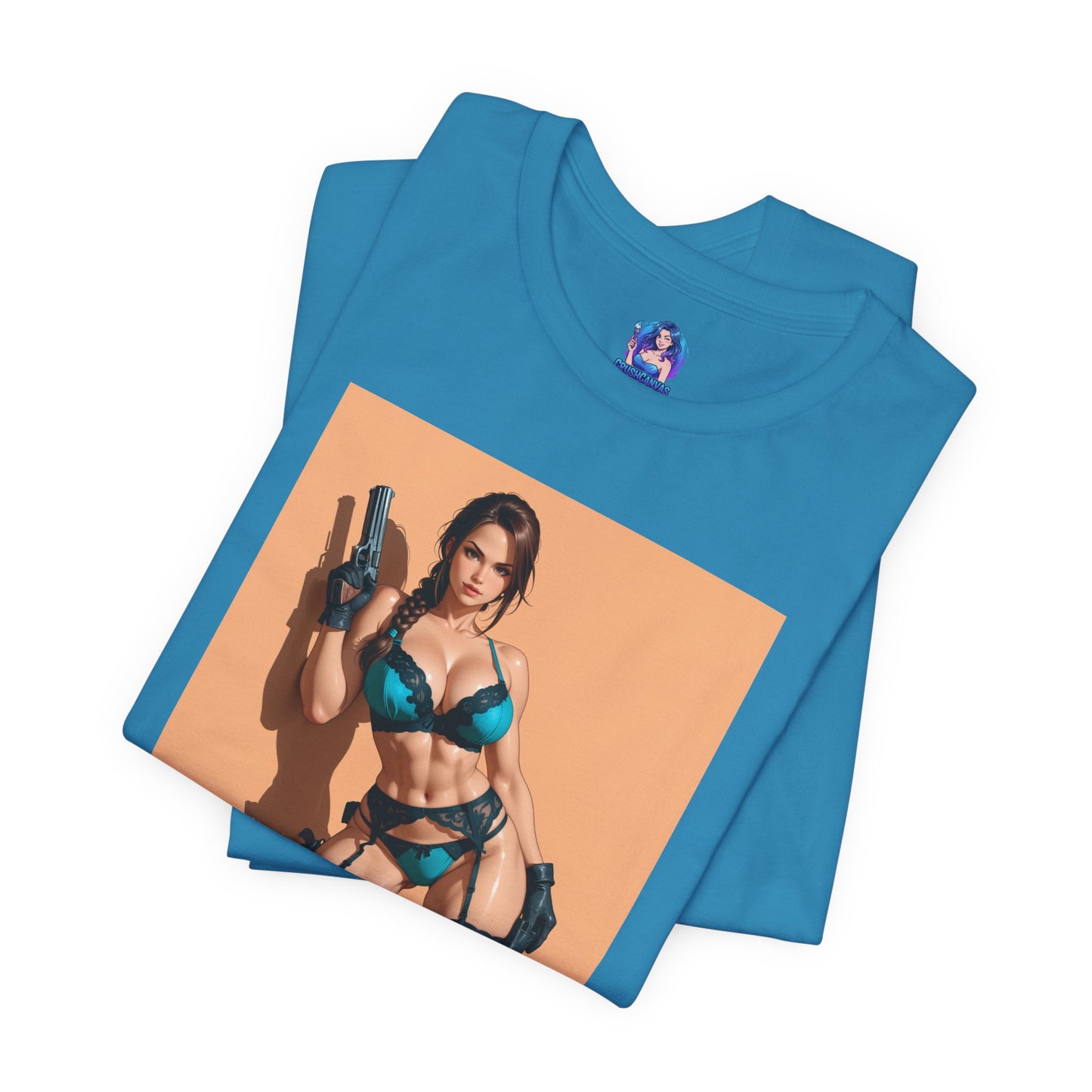 Lara Croft T-Shirt | Tomb Raider Grafik-T-Shirt für Gamer &amp; Anime-Fans | Abenteuerheldin-Shirt