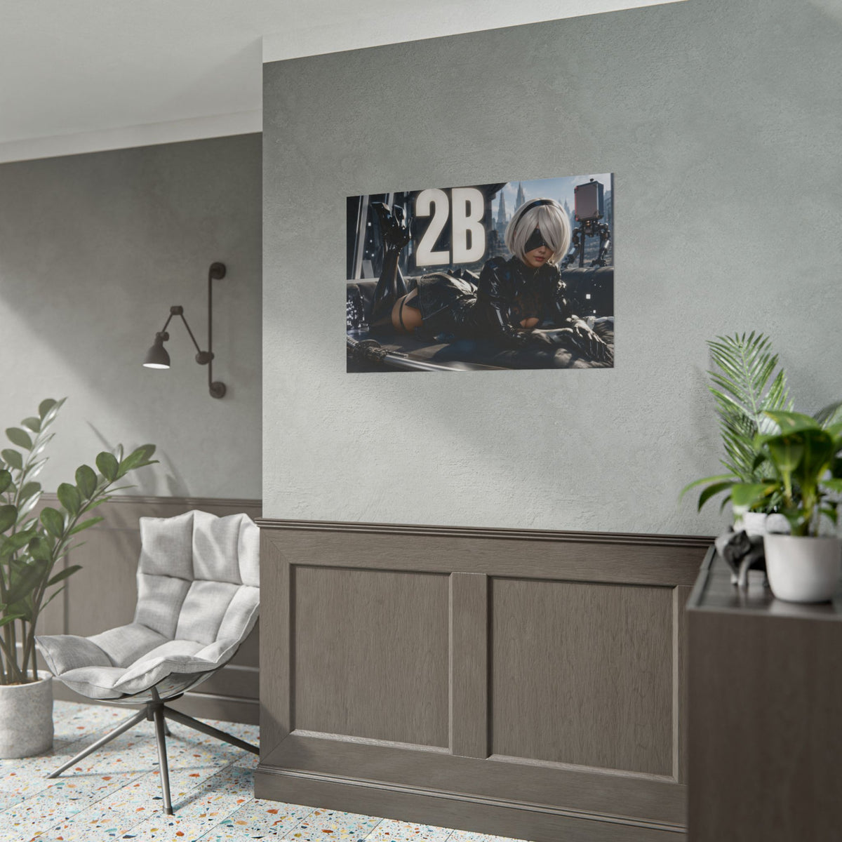2B Character Poster NieR Gamer Room Wall Art Collectible Decor Collectible Print