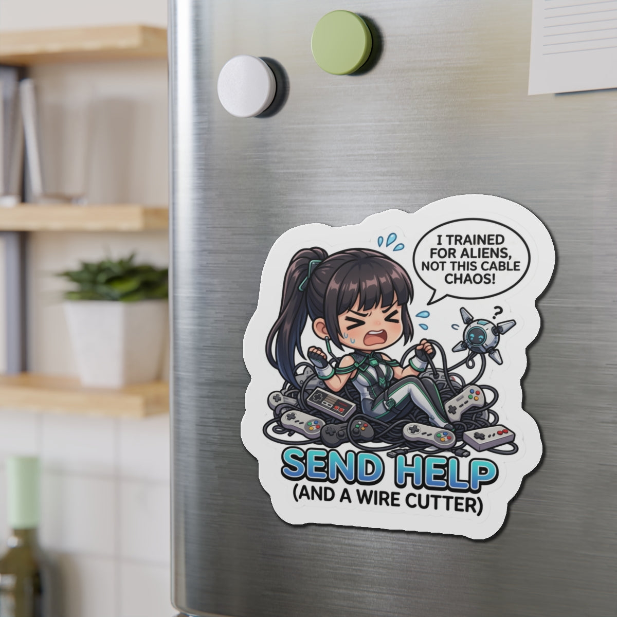 Eve Stellar Blade Magnet – Anime-Sci-Fi-Mädchen-Kühlschrankmagnet, futuristische Dekoration