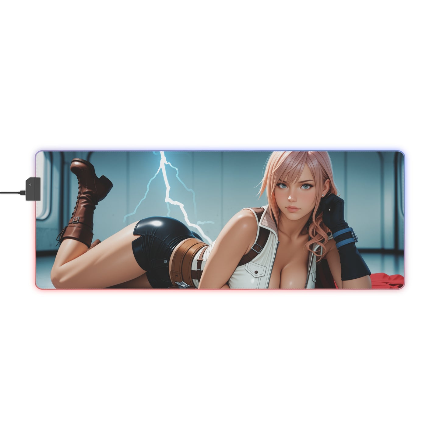 Килимок для столу Lightning – світлодіодний RGB-підкладка, ігровий комплект для дівчат з аніме Waifu