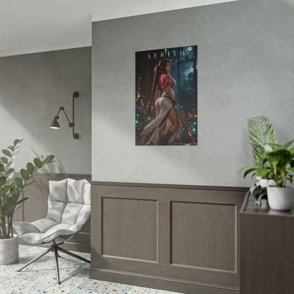 Aerith Gainsborough Final Fantasy VII Poster FF7 Wall Art Print