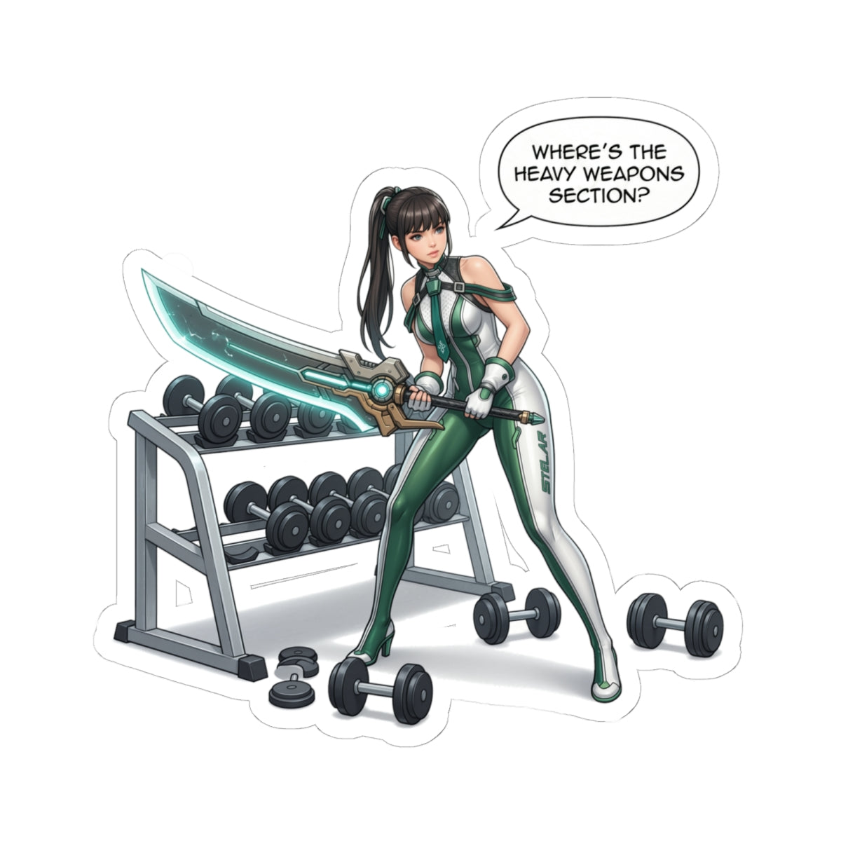 Eve Stellar Blade Aufkleber – Sci-Fi-Actionheldin Vinyl-Aufkleber für Laptops &amp; Dekoration