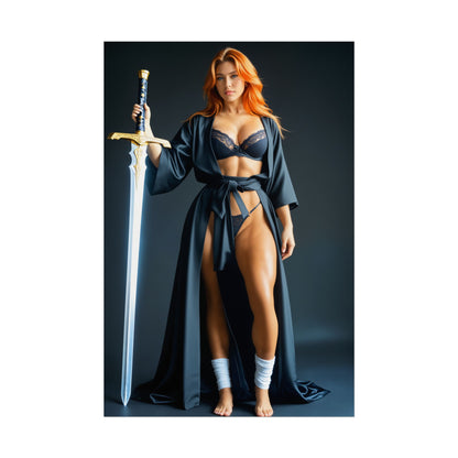 Rangiku Matsumoto Poster, Bleach Anime Girl Art Print, Waifu Soul Reaper Wall Decor