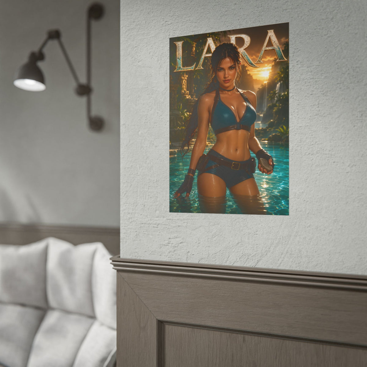 Gaming Wall Art Lara Croft Tomb Raider Poster Bedroom Game Room Decor Art Print