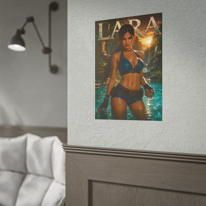 Gaming Wall Art Lara Croft Tomb Raider Poster Bedroom Game Room Decor Art Print