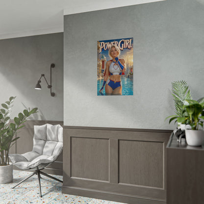 Power Girl Comic Poster Character Wall Art Collector Room Decor Art Print