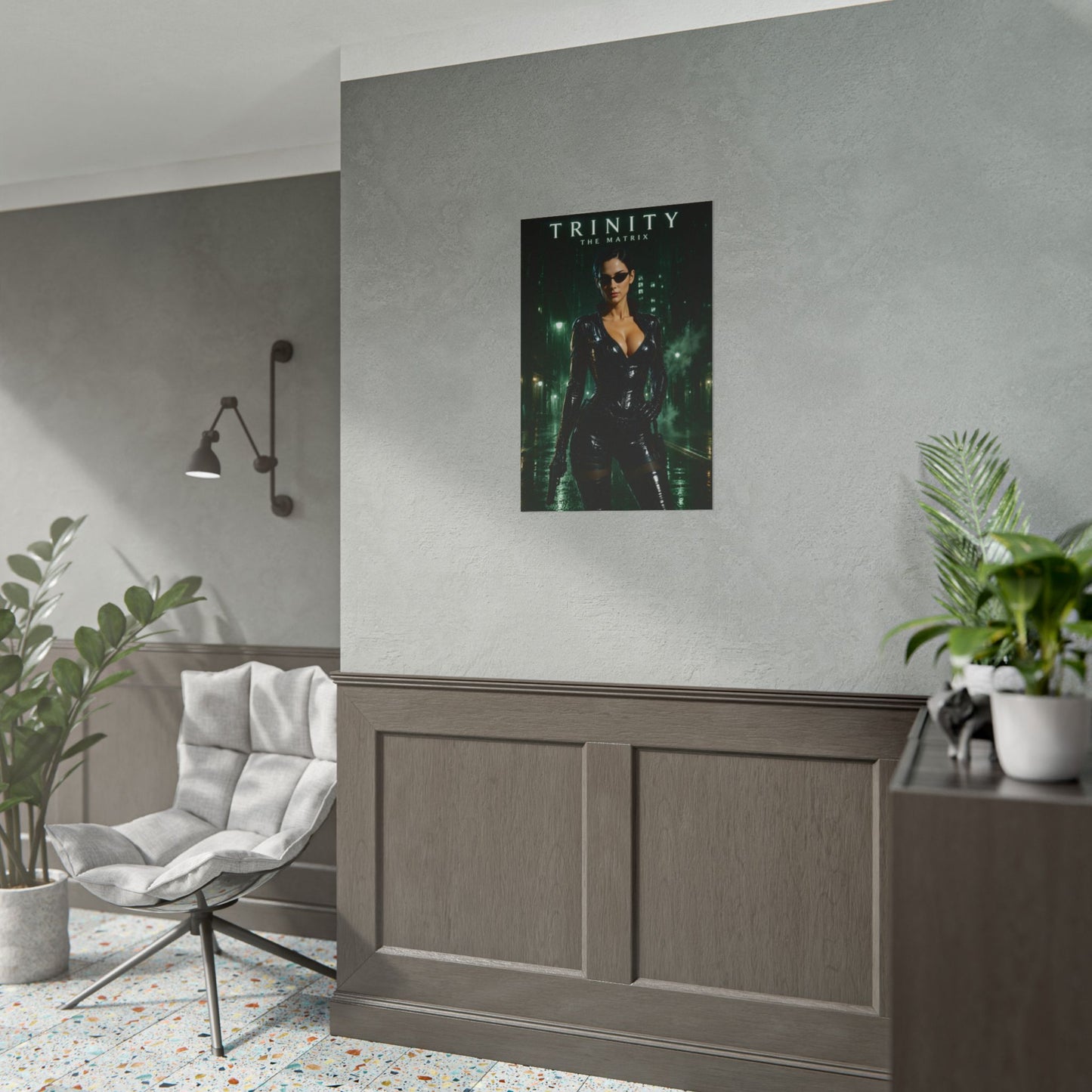 Trinity Matrix Poster, The Matrix Wall Art, Sci Fi Movie Print Decor
