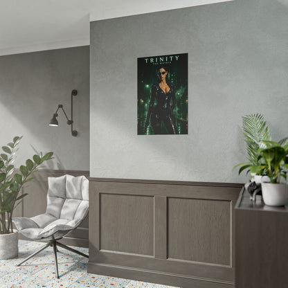 Trinity Matrix Poster, The Matrix Wall Art, Sci Fi Movie Print Decor