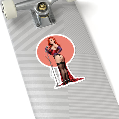 Наклейка Джессіка Реббіт – вінілова наклейка Glam Diva для ноутбуків, журналів та декору інтер'єру