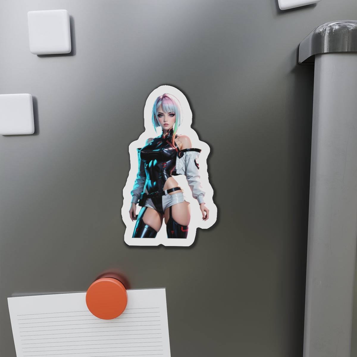 Lucy Edgerunners Magnet – Cyberpunk-Anime-Kühlschrankmagnet, Netrunner-Mädchen-Dekoration