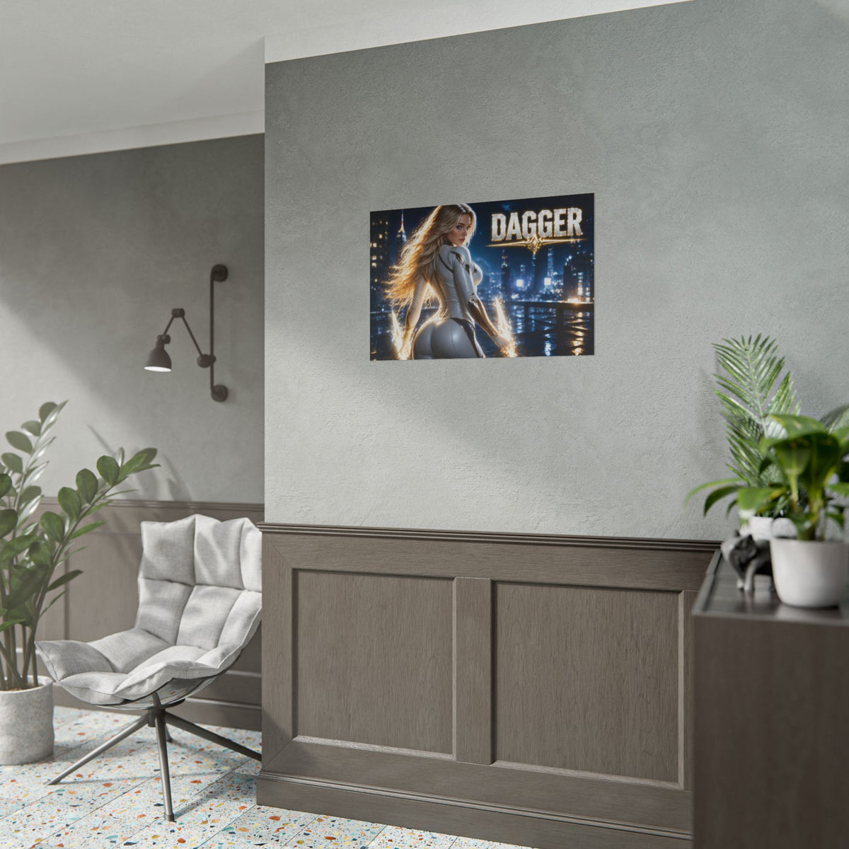 Comic Wall Art Dagger Poster Heroine Room Decor Collectible Character Print