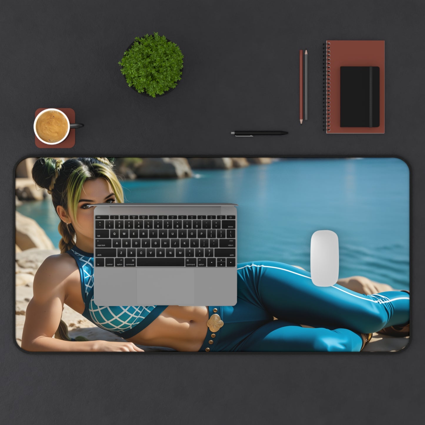 Килимок для столу Jolyne Cujoh, килимок для миші JoJo, декор для ігрового столу з аніме-героїнею