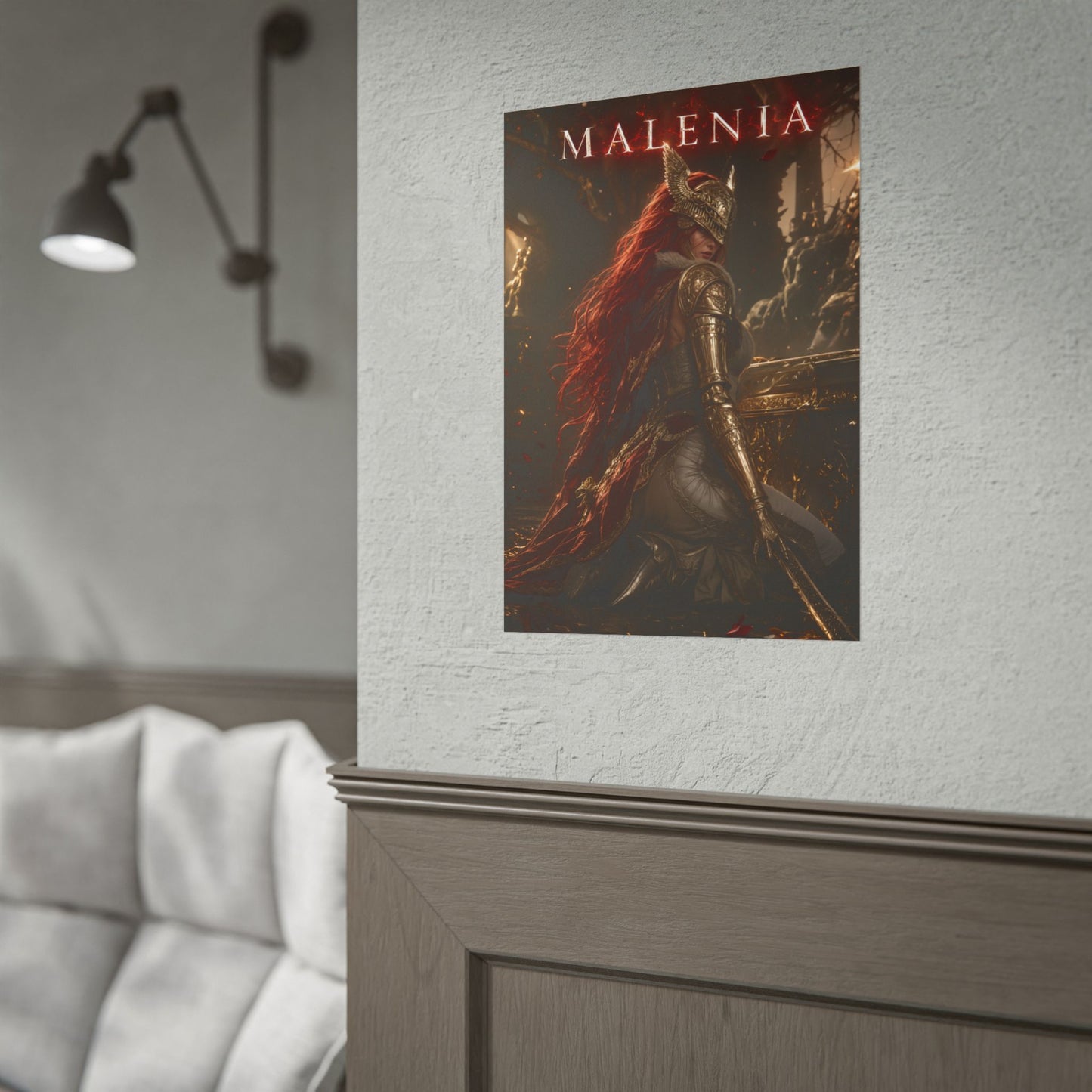 Malenia Poster, Elden Ring Wall Art, Fantasy Print, Gamer Decor