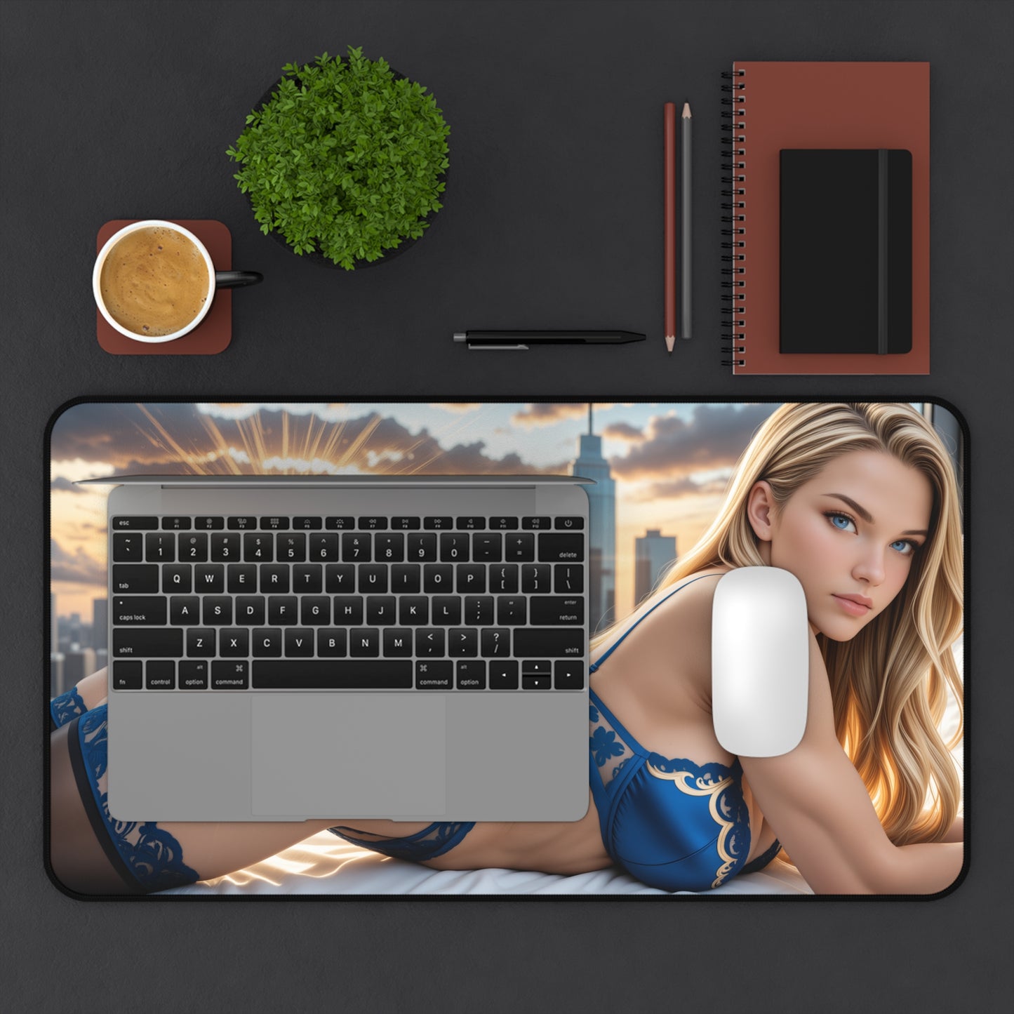 Supergirl Gaming Mouse Pad, Superhero Desk Mat, Comic Heroine Gaming Setup