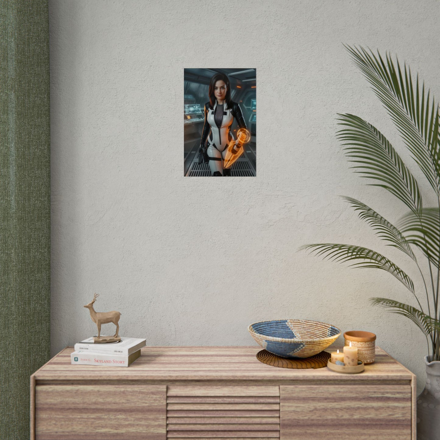 Miranda Lawson Poster, Mass Effect Wall Art Print, Sci Fi Officer Decor, Space Game Artwork, Gamer Gift