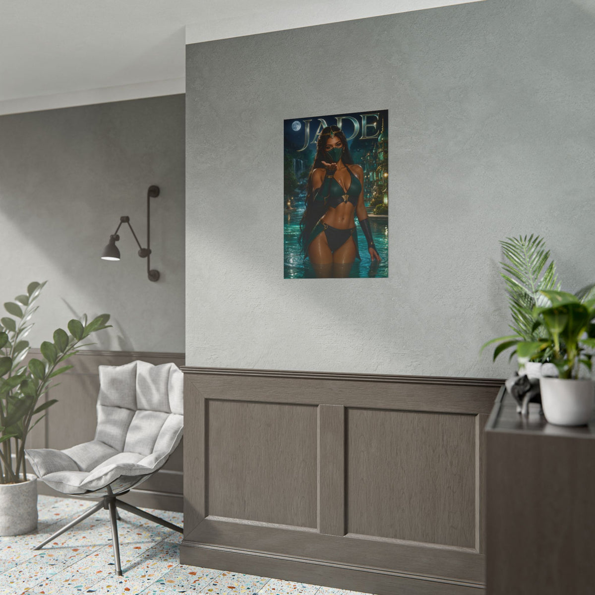 Jade Mortal Kombat Gaming Poster Wall Art Gamer Room Decor Collectible Print