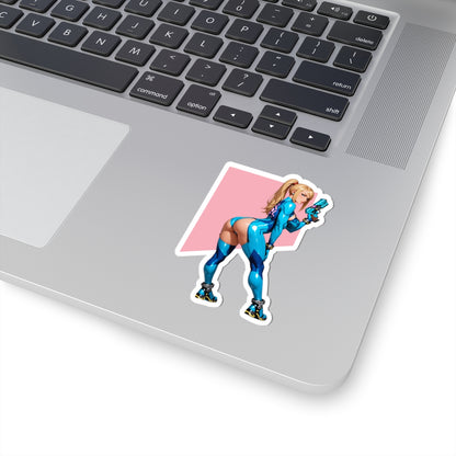 Samus Aran Aufkleber – Galaktischer Krieger Vinylaufkleber für Laptops und den Innenbereich