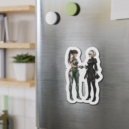 Eve &amp; 2B Magnet – Anime-Sci-Fi-Mädchenmagnet, Stellar Blade x Nier Automata Dekoration