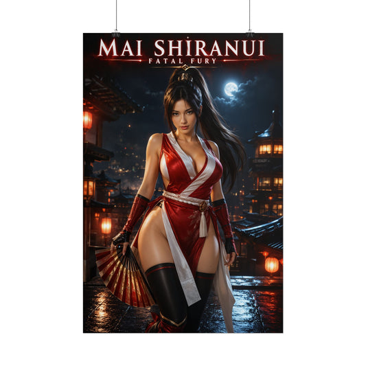 Fatal Fury Mai Shiranui Gamer Room Decor Anime Poster Character Wall Art