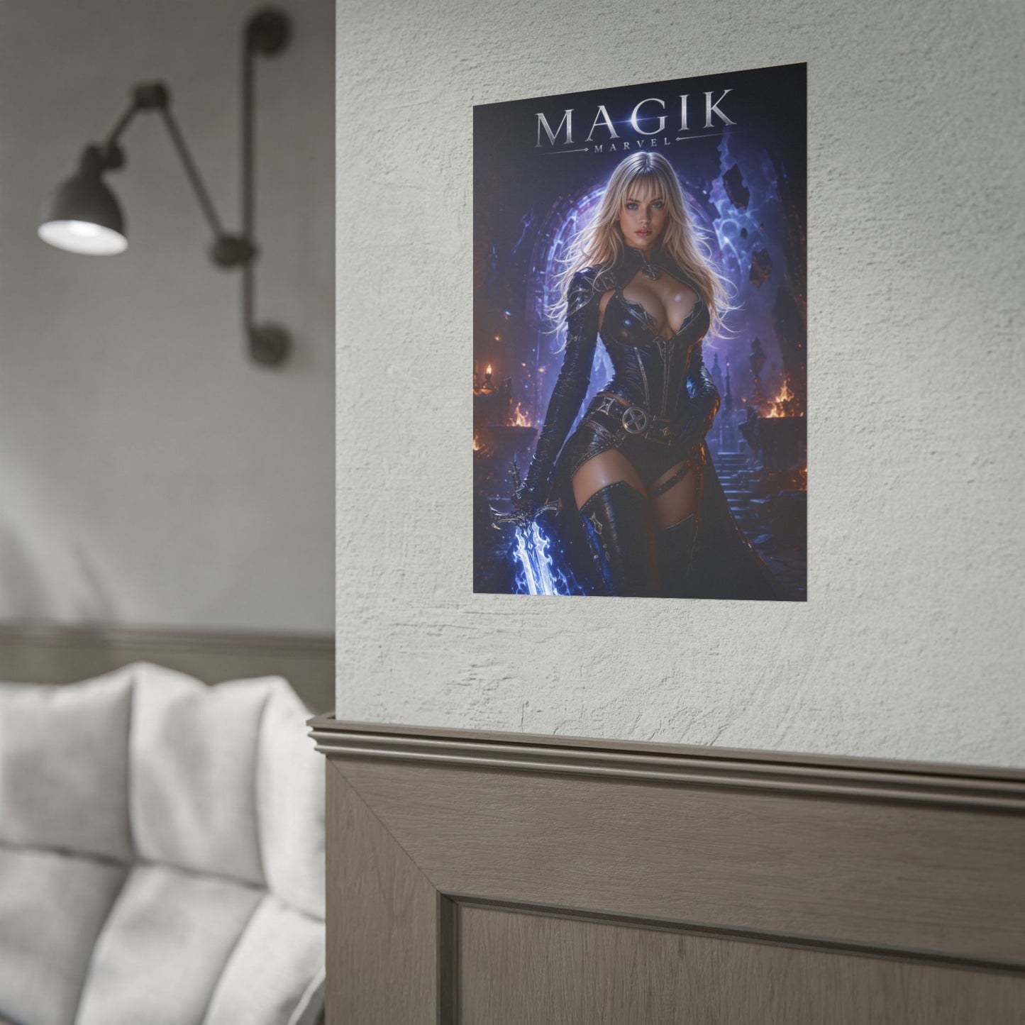 Magik Poster, Marvel Comics Wall Art, Fantasy Print, Gamer Decor
