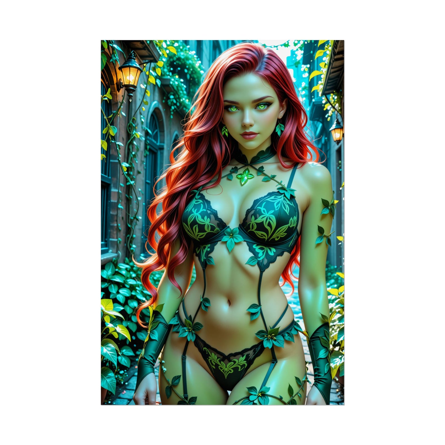 Плакат з отруйним плющем | Настінне мистецтво з рослинною чарівницею для шанувальників коміксів та фентезі