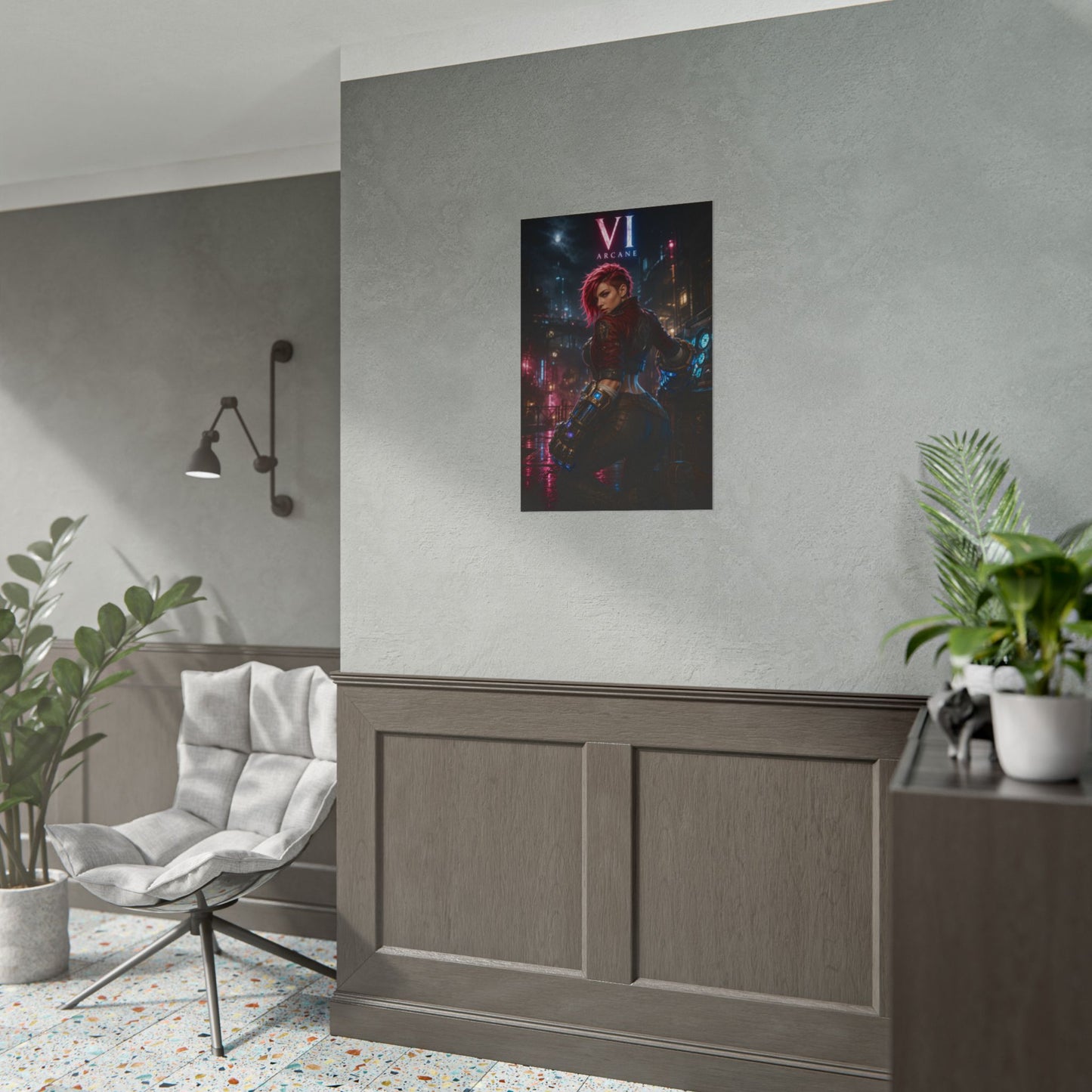 Vi Arcane Poster, League of Legends Wall Art, Gaming Print Decor