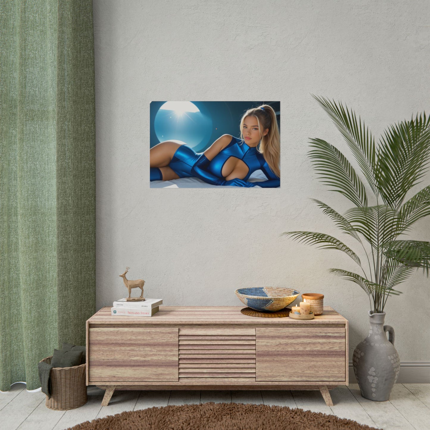 Настінний принт героя в костюмі Power Suit | Плакат Самус Аран для облаштування або ігрової кімнати