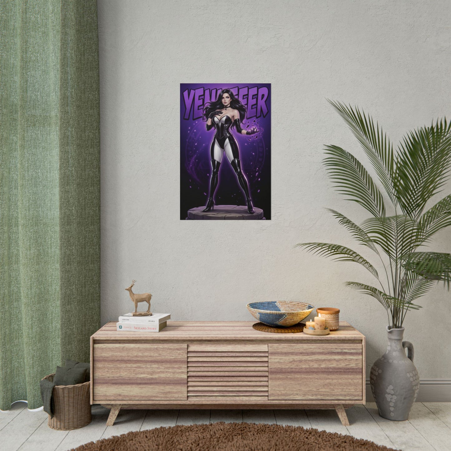 Yennefer Art Print, Witcher Poster, Dark Sorceress Wall Art, Fantasy RPG Decor, Gamer Room Wall Art, Gift
