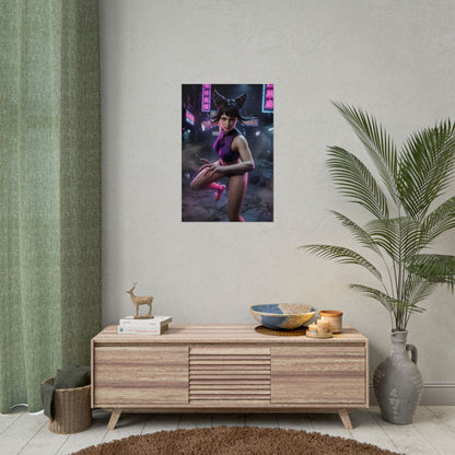 Juri Han Poster Street Fighter Wall Art Print Gaming Room Decor
