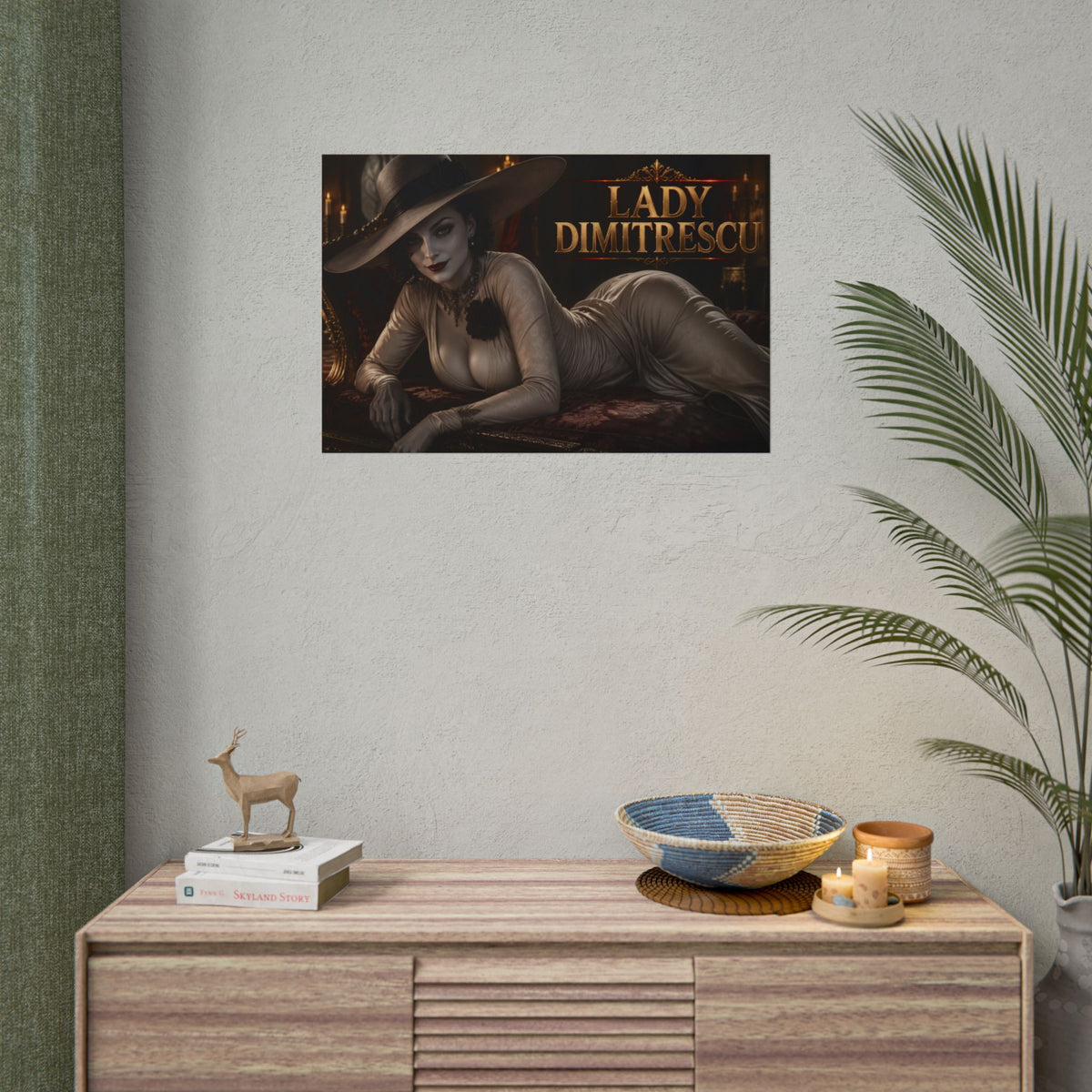 Lady Dimitrescu Gaming Poster Wall Art Gamer Room Decor Collectible Print