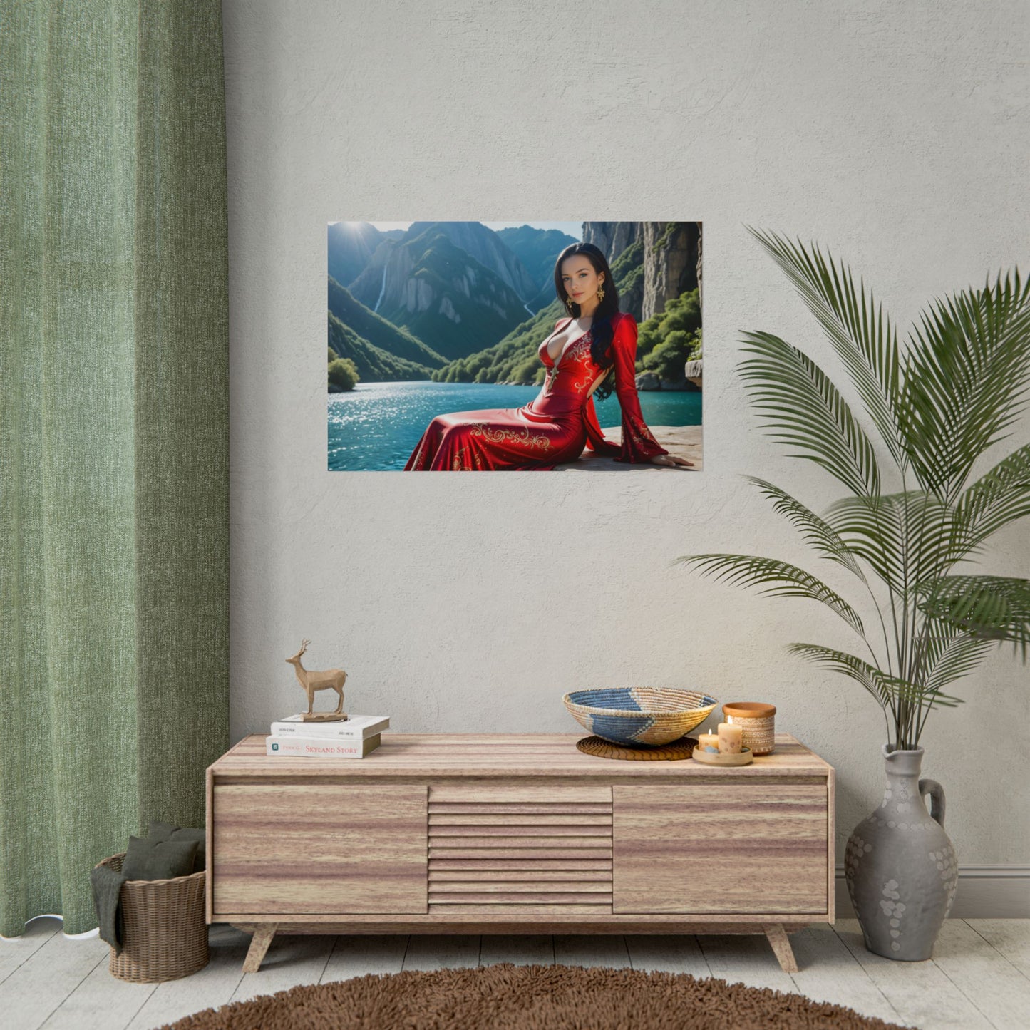 Настінне мистецтво з аніме Боа Хенкок | Плакат з королевою піратів Вайфу для декору отаку