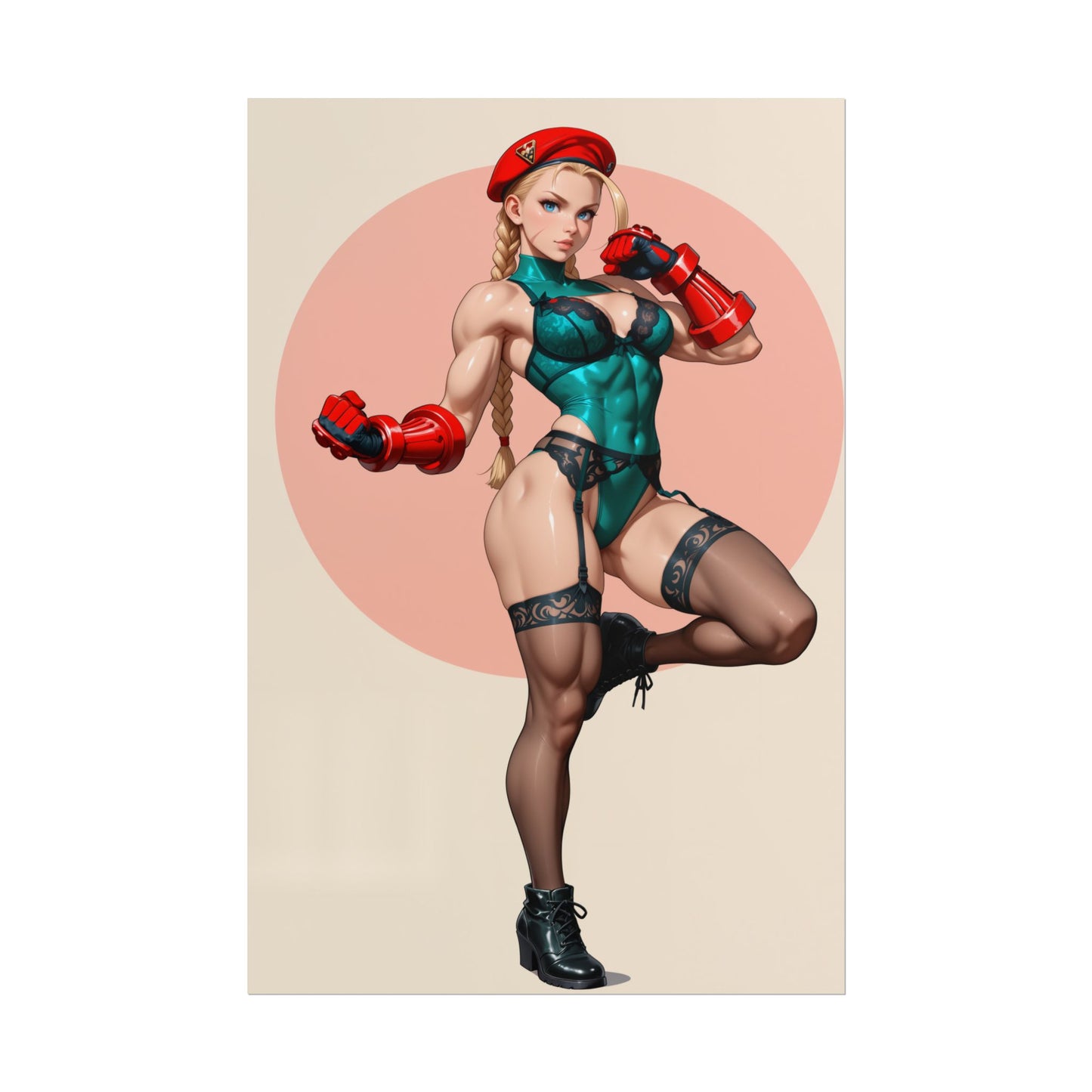 Плакат Кеммі Вайт, художній принт дівчини з аніме "Street Fighter", декор стін кімнати для геймерів