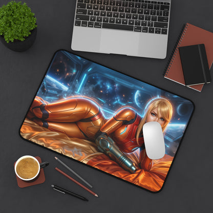 Sci-Fi Mouse Pad, Samus Aran Desk Mat, Large Desk Pad
