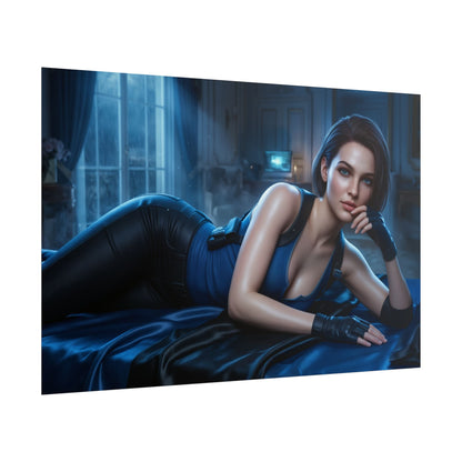 Jill Valentine Poster, Resident Evil Art Print, Gaming Room Decor