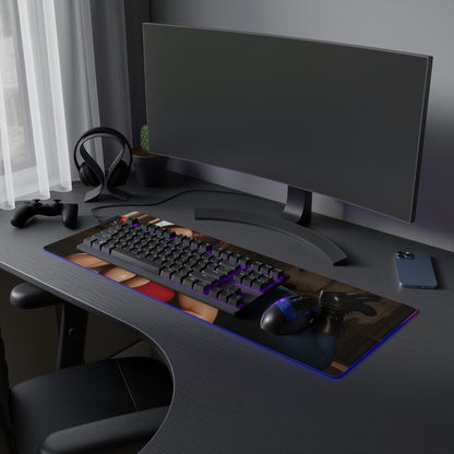 Claire Redfield Schreibtischunterlage – LED RGB-Pad, Waifu Anime Girl Gaming-Setup