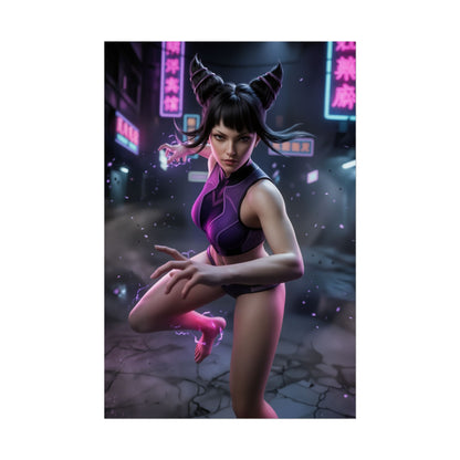Juri Han Poster Street Fighter Wall Art Print Gaming Room Decor