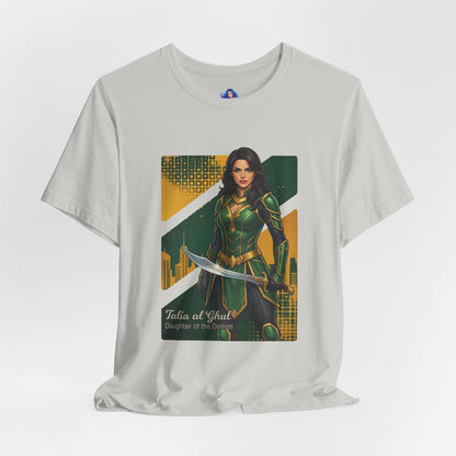 Talia al Ghul T-Shirt | DC Comics Anime Tee for Gamers & Comic Fans - anime-style Talia design on Bella Canvas 3001 unisex tee