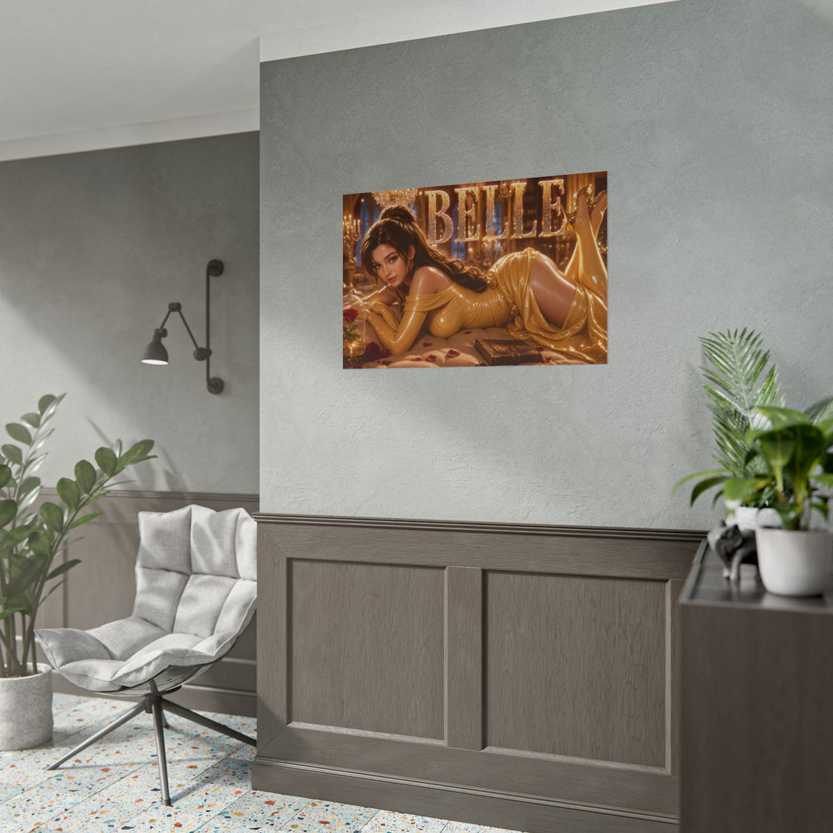 Fantasy Room Decor Belle Beauty and the Beast Poster Wall Art Character Print