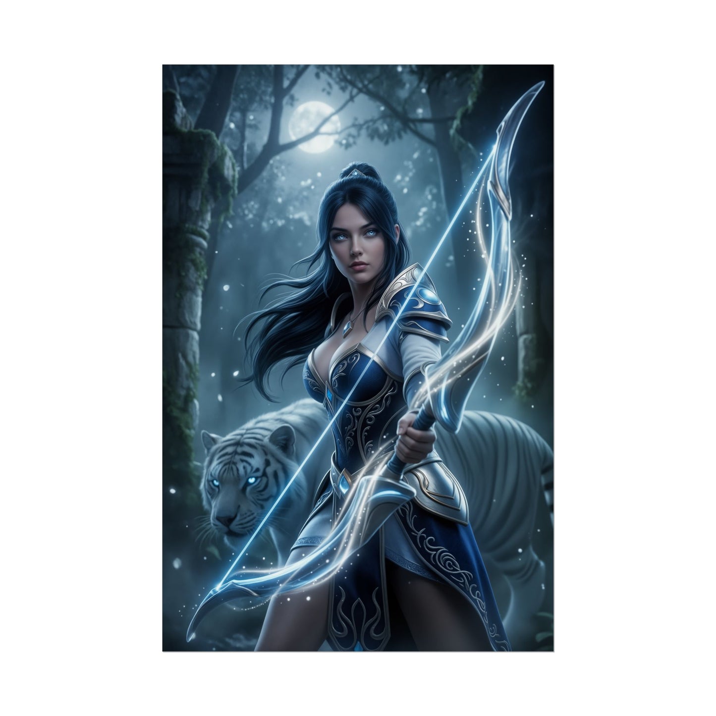 Mirana Dota 2 Poster, Dota 2 Wall Art Print, Archer Princess Decor, Fantasy Game Wall Art, Gamer Gift