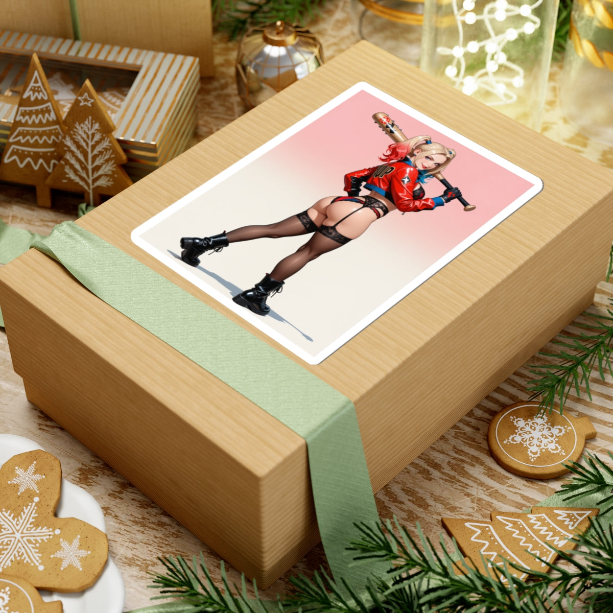 Наклейка Harley Queen – вінілова наклейка преміум-класу з коміксами для використання в приміщенні