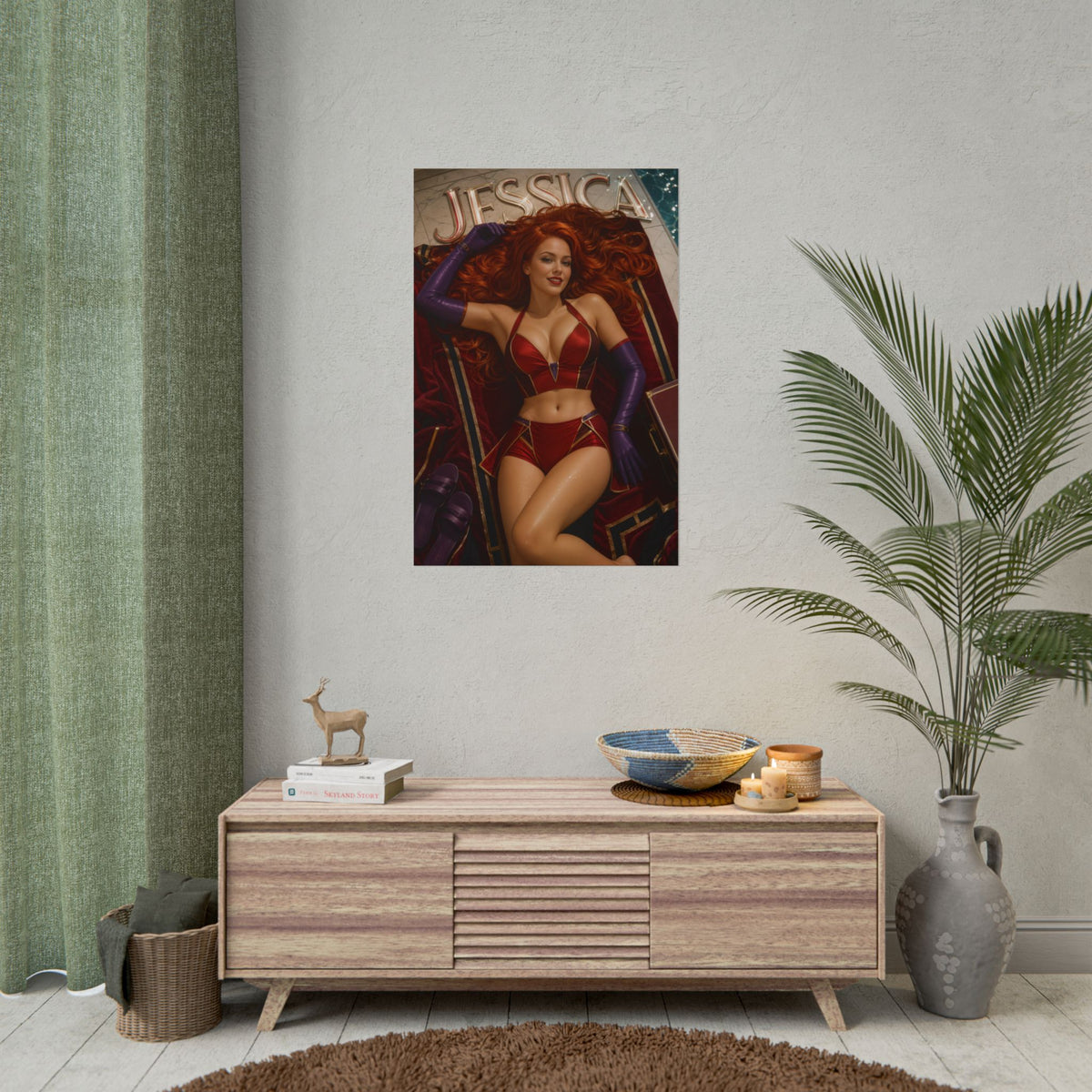 Jessica Cartoon Poster Character Wall Art Room Decor Collectible Print
