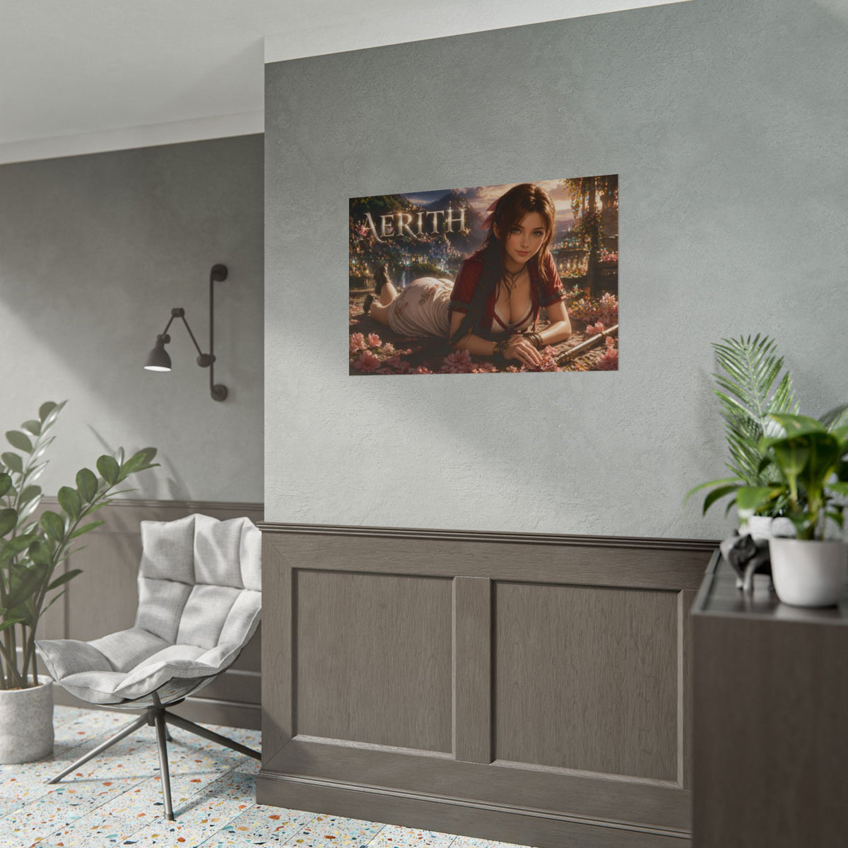 Fantasy Wall Art Aerith Gainsborough Poster Room Decor Collector Gift Art Print